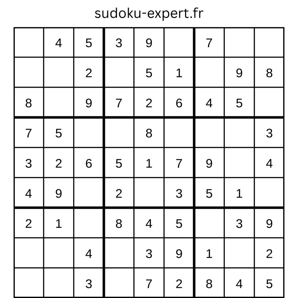 Grille de sudoku moyen après résolution complète