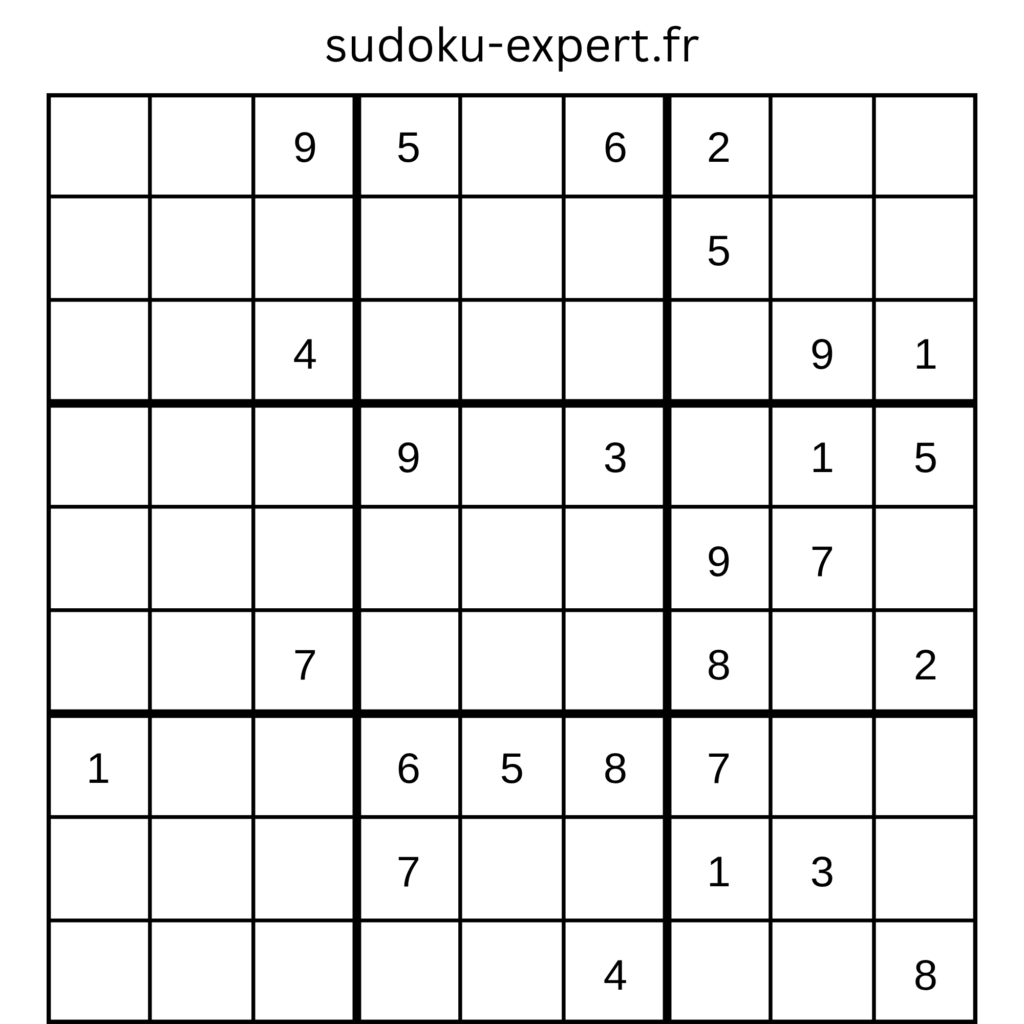 Grille de sudoku moyen avant résolution