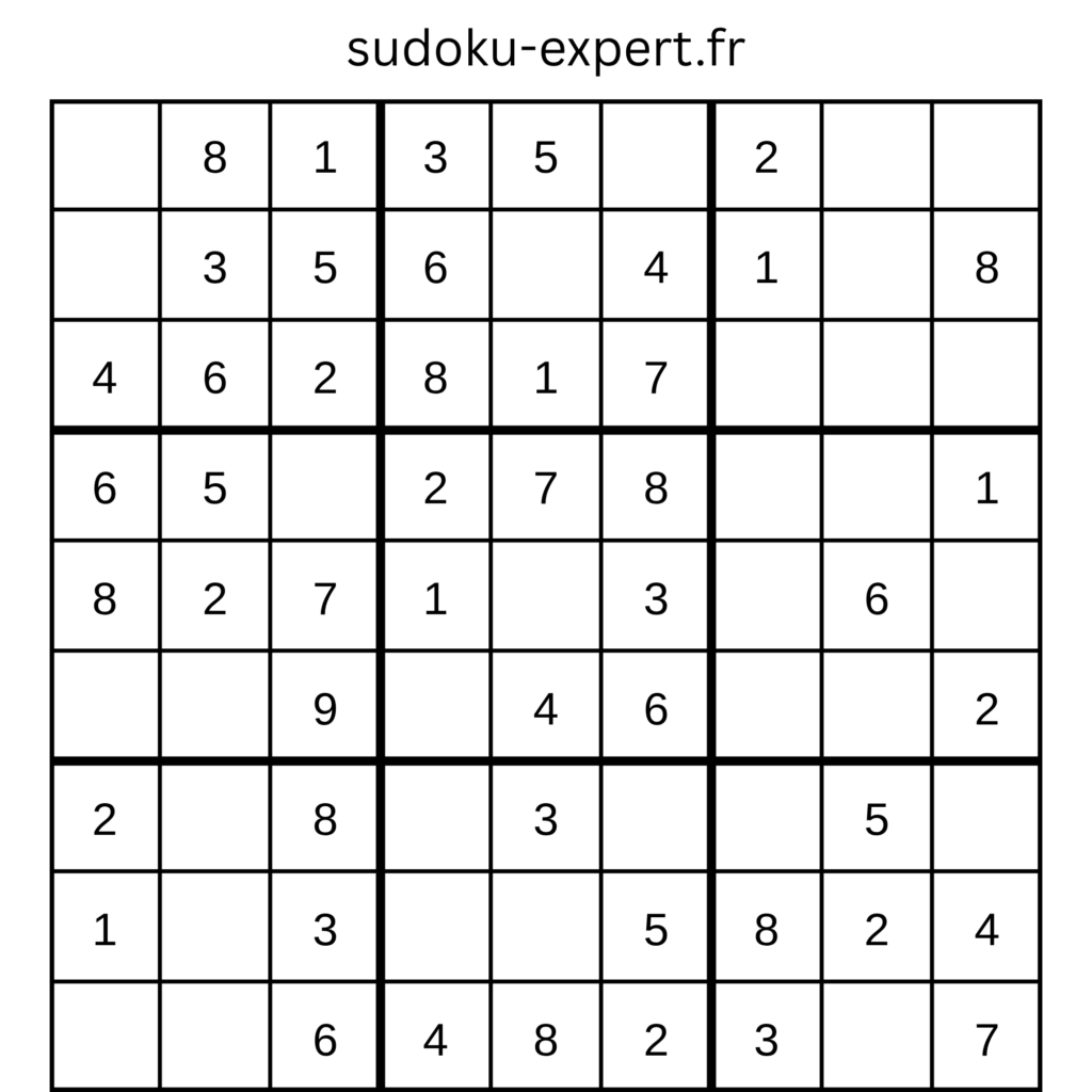 Sudoku difficile avec technique de résolution avancée